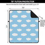 Sky Cloud Pattern Print Futon Protector