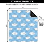 Sky Cloud Pattern Print Futon Protector