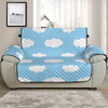 Sky Cloud Pattern Print Half Sofa Protector