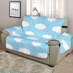 Sky Cloud Pattern Print Half Sofa Protector