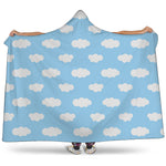 Sky Cloud Pattern Print Hooded Blanket