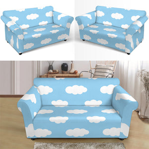 Sky Cloud Pattern Print Loveseat Slipcover