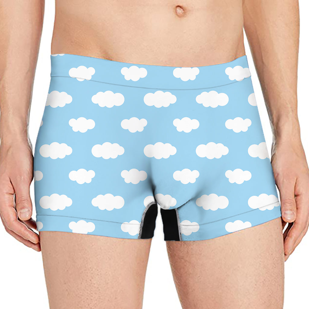 Sky Cloud Pattern Print Men's Boxer Briefs