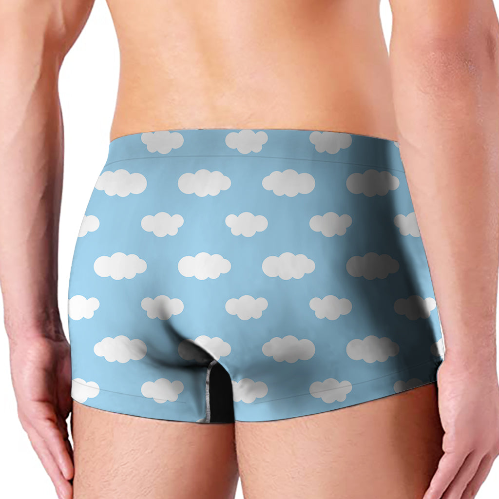 Sky Cloud Pattern Print Men's Boxer Briefs