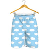 Sky Cloud Pattern Print Men's Shorts