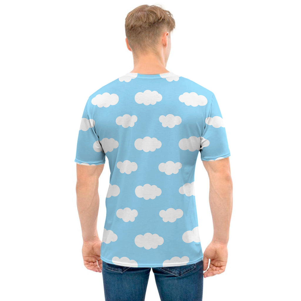 Sky Cloud Pattern Print Men's T-Shirt