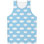 Sky Cloud Pattern Print Men's Tank Top