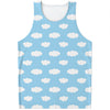 Sky Cloud Pattern Print Men's Tank Top