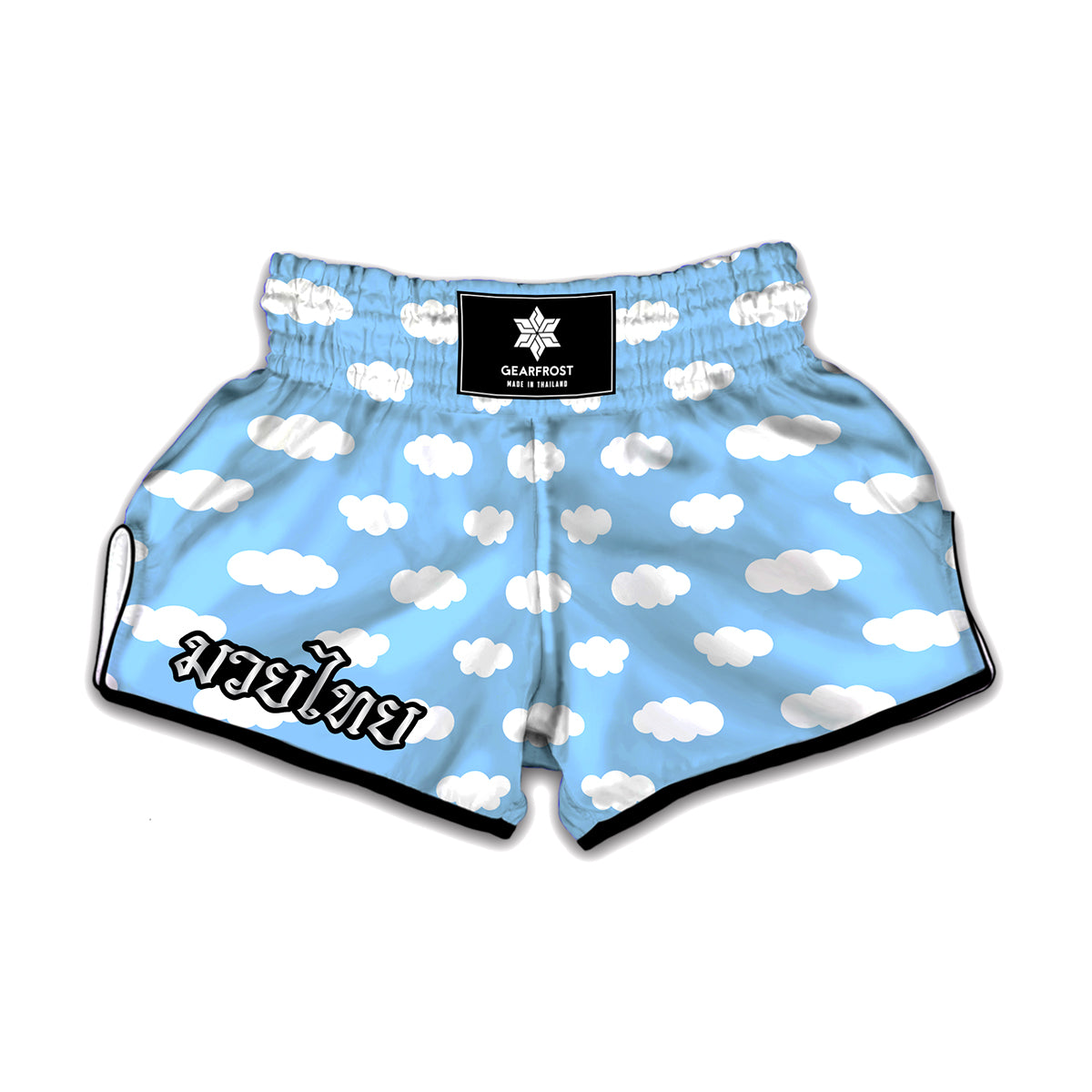 Sky Cloud Pattern Print Muay Thai Boxing Shorts