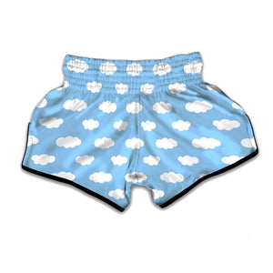 Sky Cloud Pattern Print Muay Thai Boxing Shorts