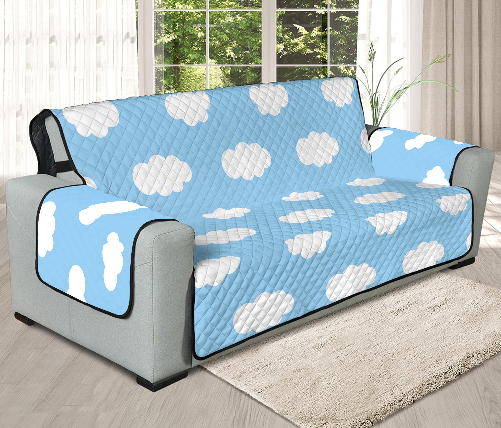 Sky Cloud Pattern Print Oversized Sofa Protector