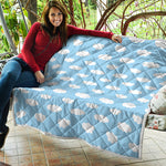 Sky Cloud Pattern Print Quilt