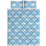 Sky Cloud Pattern Print Quilt Bed Set