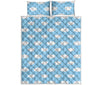 Sky Cloud Pattern Print Quilt Bed Set