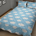 Sky Cloud Pattern Print Quilt Bed Set