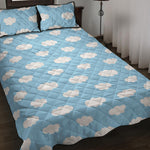 Sky Cloud Pattern Print Quilt Bed Set