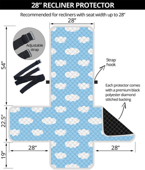 Sky Cloud Pattern Print Recliner Protector