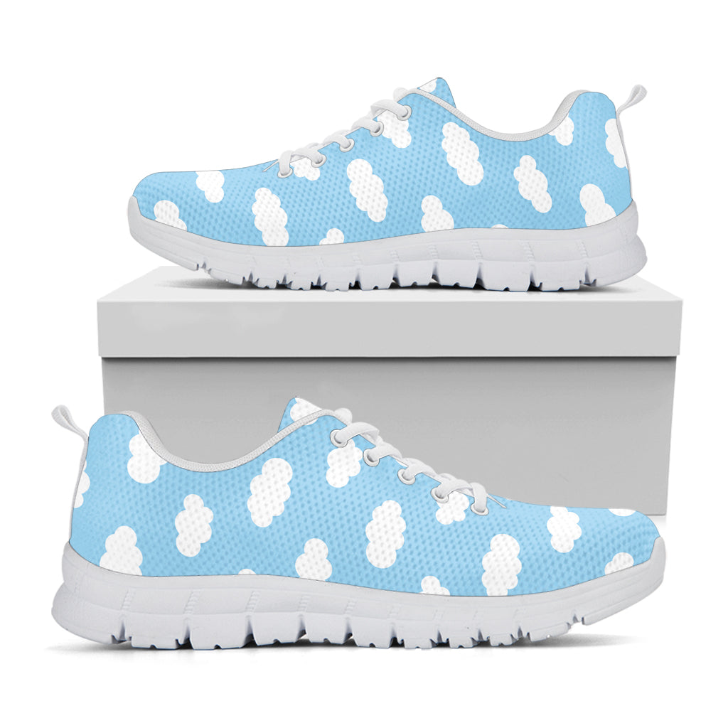 Sky Cloud Pattern Print White Sneakers