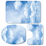 Sky Cloud Print 3 Piece Bath Mat Set