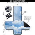 Sky Cloud Print Armchair Protector