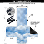 Sky Cloud Print Armchair Protector