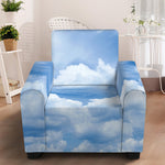 Sky Cloud Print Armchair Slipcover