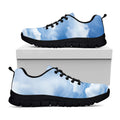 Sky Cloud Print Black Running Shoes