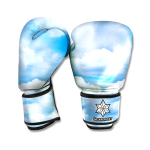 Sky Cloud Print Boxing Gloves