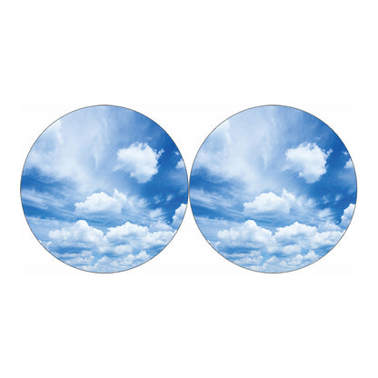 Sky Cloud Print Car Coasters