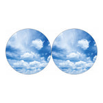 Sky Cloud Print Car Coasters