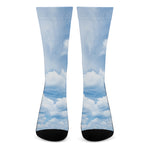 Sky Cloud Print Crew Socks