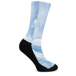 Sky Cloud Print Crew Socks