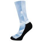 Sky Cloud Print Crew Socks