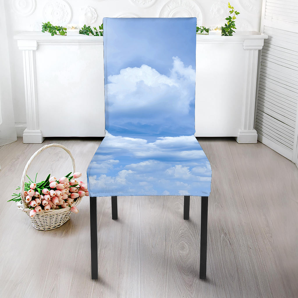 Sky Cloud Print Dining Chair Slipcover