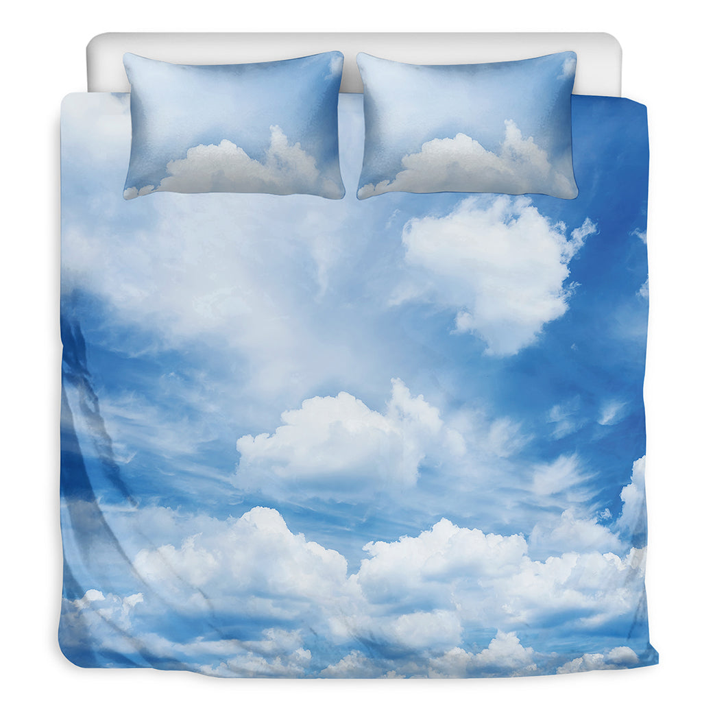 Sky Cloud Print Duvet Cover Bedding Set