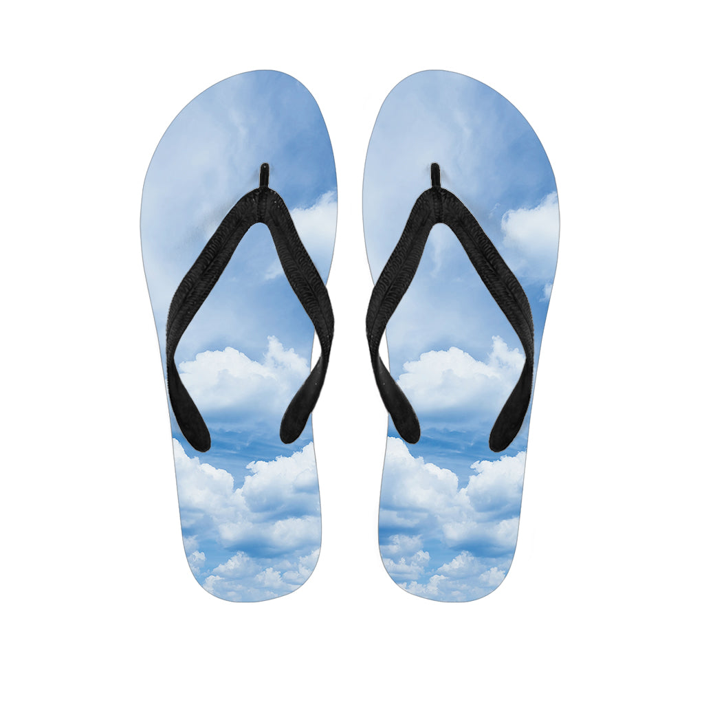 Sky Cloud Print Flip Flops