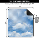 Sky Cloud Print Futon Protector