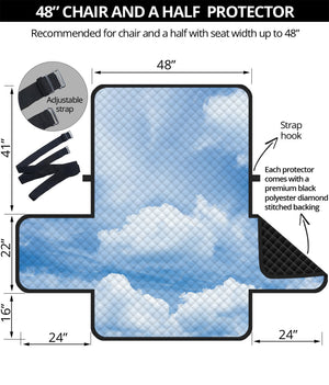 Sky Cloud Print Half Sofa Protector