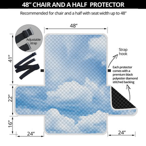 Sky Cloud Print Half Sofa Protector