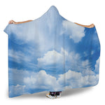 Sky Cloud Print Hooded Blanket