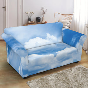 Sky Cloud Print Loveseat Slipcover