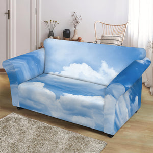 Sky Cloud Print Loveseat Slipcover