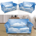 Sky Cloud Print Loveseat Slipcover