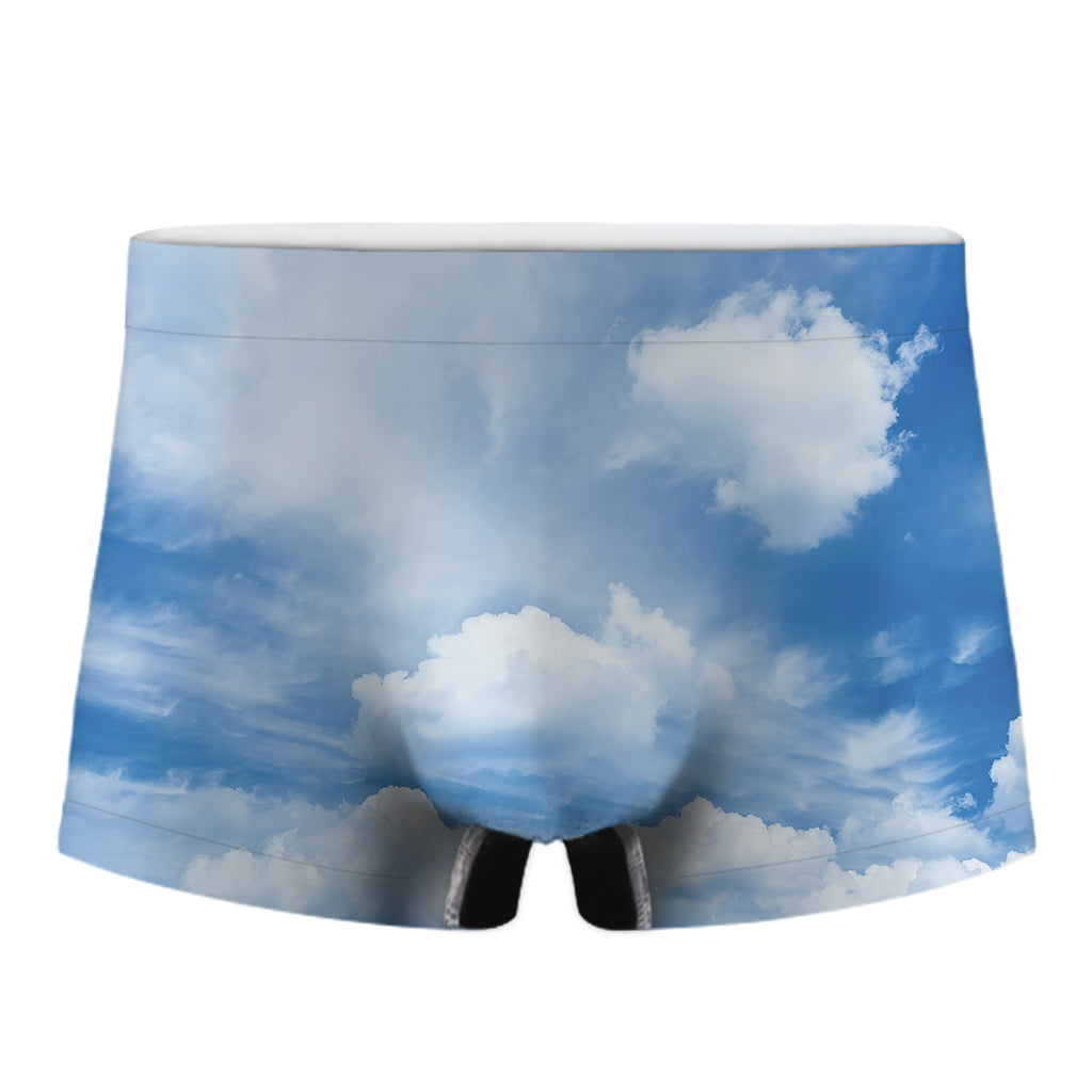 Sky Cloud Print Men's Boxer Briefs
