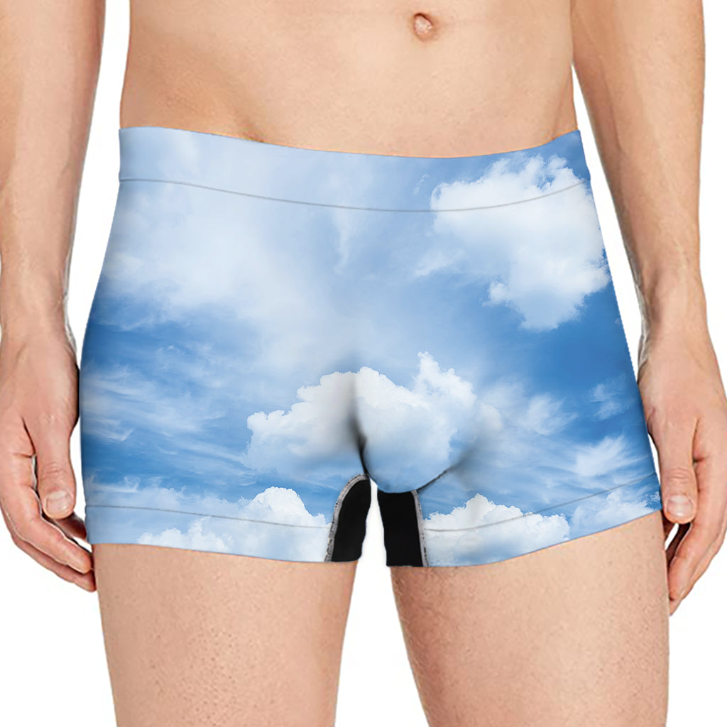 Sky Cloud Print Men's Boxer Briefs
