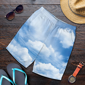 Sky Cloud Print Men's Shorts