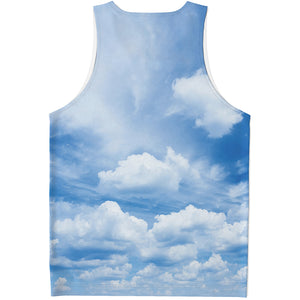 Sky Cloud Print Men's Tank Top