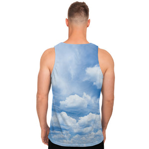 Sky Cloud Print Men's Tank Top