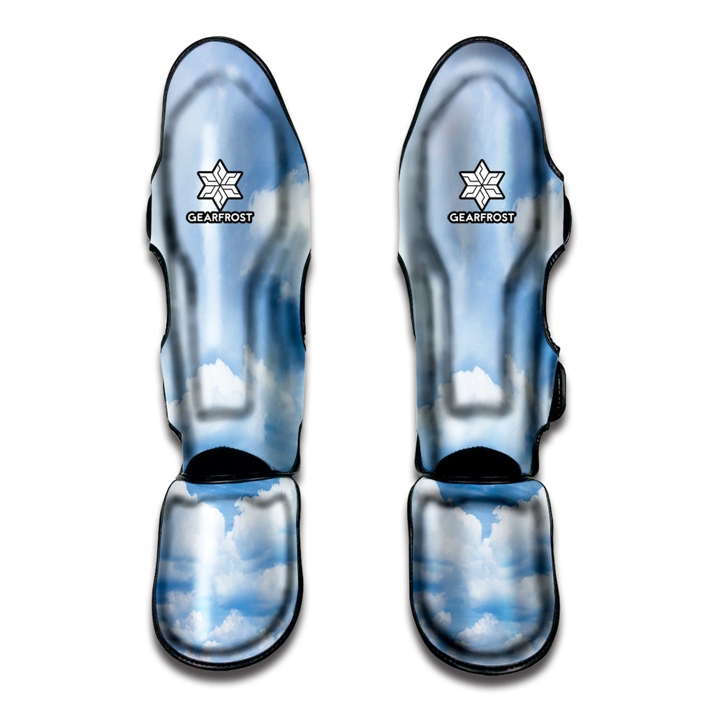 Sky Cloud Print Muay Thai Shin Guard