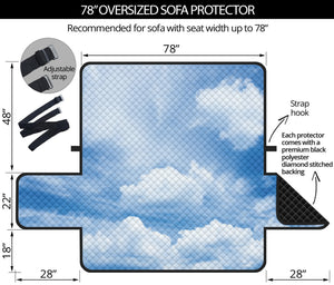 Sky Cloud Print Oversized Sofa Protector